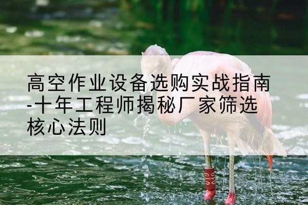德昌剪叉式升降机厂家-高空作业设备选购实战指南-十年工程师揭秘厂家筛选核心法则