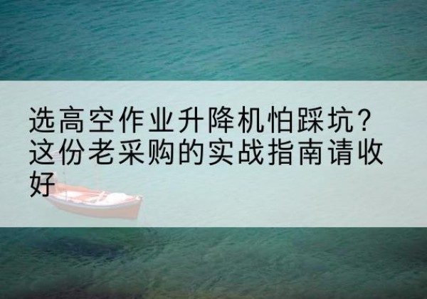 德昌高空作业升降机厂家推荐-选高空作业升降机怕踩坑？这份老采购的实战指南请收好