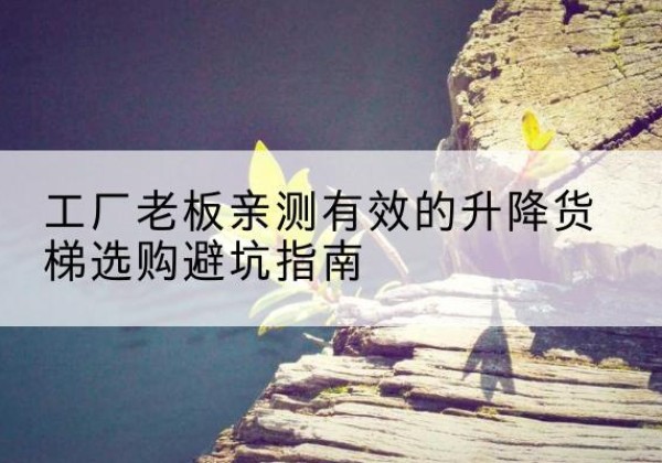 德昌升降货梯怎么选-工厂老板亲测有效的升降货梯选购避坑指南
